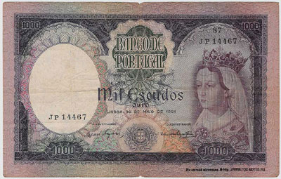  BANCO DE PORTUGAL 1000 escudos 1966