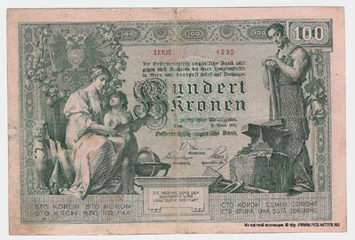 Oesterreichisch-ungarische Bank 100 kronen 1902