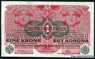 Германская Австрия банкнота 1 крона 1919