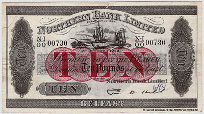 NORTHERN BANK LIMITED 10 pounds 1968