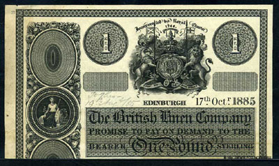 The British Linen Company 1 pound 1885