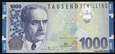 Österreichische Nationalbank 1000 shilling 1997