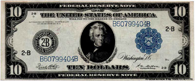 US Federal Reserve Notes 10 dollars Series of 1914 