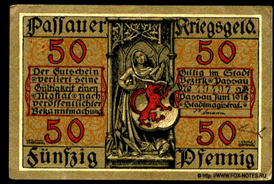 Passauer Kriegsgeld 50 pfennig 1918