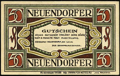 Coblenz-Neuendorf  50 pfennig