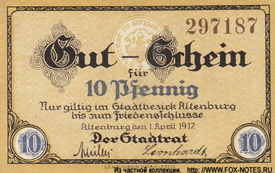 Altenburg 10 pfennig