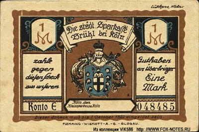 Sparkasse Brühl Gutschein Gültig 1.10.1922