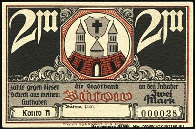 Stadtbank Bütow 2 mark