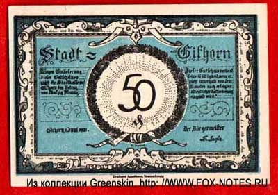 Stadt Gifhorn 50 Pfennig 1921 Notgeld 428.1