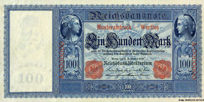 германия банкнота 100 марок 1910