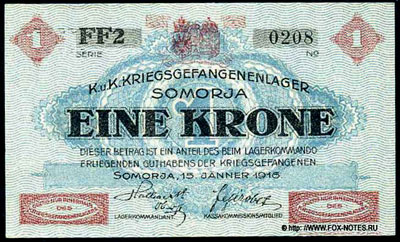 K. u. K. Kriegsgefangenenlager Somorija 1 krone 1916