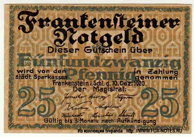 Frankenstein (Schlesien) notgeld