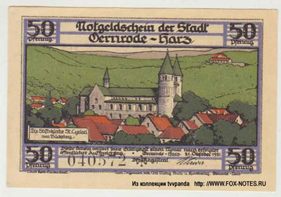 Stadt Gernrode Notgeldschein 1921