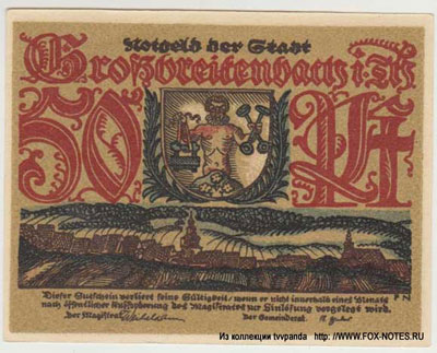 Stadt Großbreitenbach Notgeld 50 pfennig