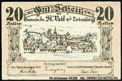 Gemeinde Sankt Veit a. d. Triesting 50 heller notgeld
