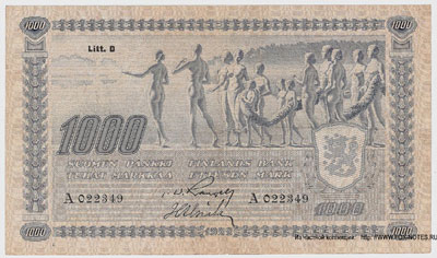 Finlands Bank 1000 mark 1922