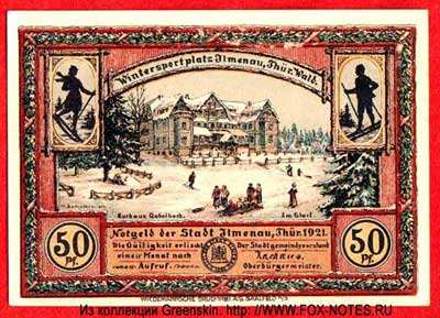 Notgeld der Stadt Ilmenau. 1. Januar 1921. 50 Pfennig
