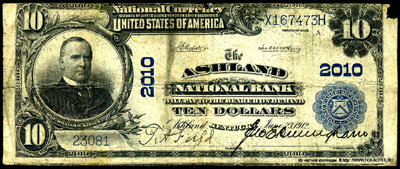 The Ashland National Bank 10 dollars 1902