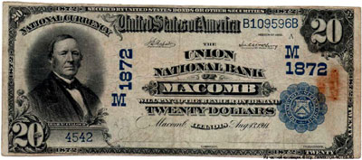 Банкноты США Национальные банкноты (National Bank Notes) 3 чартерный период