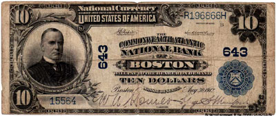 The Commonwealth Atlantic National Bank of Boston 10 dollars