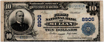 The First National Bank of Mullan 10 dollars 1902
