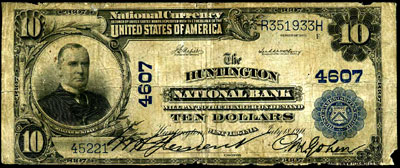 The Huntington National Bank  10 dollars 1902