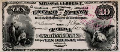 The Paterson National Bank 10 dollars 1889