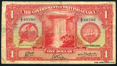GOVERNMENT OF BRITISH GUIANA 1 pound 1938