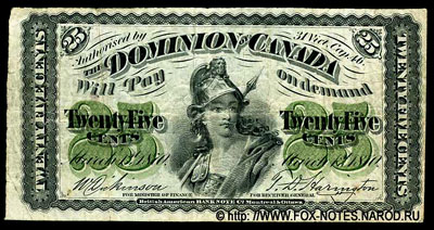 Dominion of Canada 25 Cents 1870