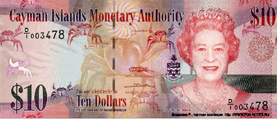 Cayman Islands Monetary Autority 10 dollars 2010