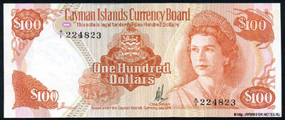 Cayman Islands Currency Board 100 dollars 1974