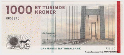 Дания банкнота 1000 крон 2011