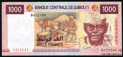 Джибути банкнота 1000 франков 2005