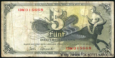 ФРГ банкнота 5 марок 1948