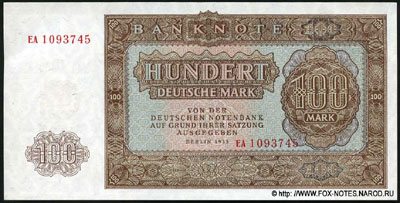 ГДР Банкнота 100 марок 1955