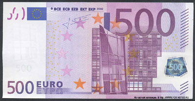 Банкнота 500 евро 2003