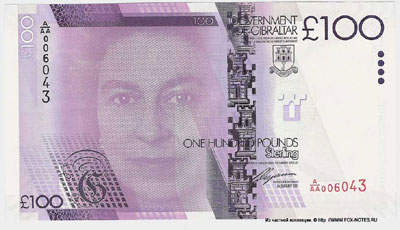 GOVERNMENT OF GIBRALTAR 100 pounds 2011