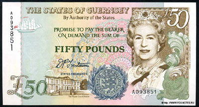  STATES OF GUERNSEY 50 pounds 1996