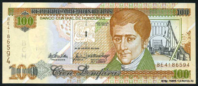 BANCO CENTRAL DE HONDURAS 100 lempiras 2004
