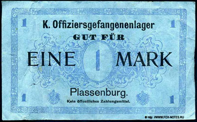 K. Offiziersgefangenenlager Plassenburg 1 mark