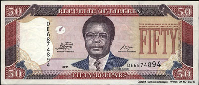 CENTRAL BANK OF LIBERIA 50 dollars 2011