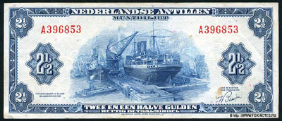 Нидерландские Антильские острова. Nederlandse Antillen. Muntbiljet. Выпуск 1955,1964.