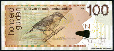 Нидерландские Антильские острова. Bank van de Nederlandse Antillen. Bankbiljet. Выпуск 1998-2016.
