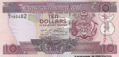 CENTRAL BANK OF SOLOMON ISLANDS 10 dollar  2009