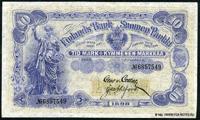 Storfurstendömet Finland 10 mark 1898