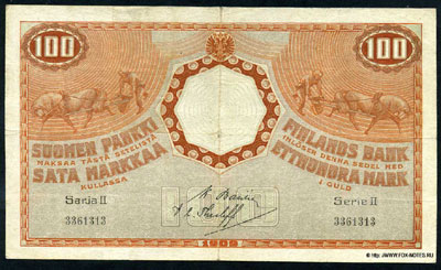 Республика Финляндия банкнота 500 марок 1909