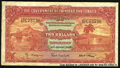 Тринидад и Тобаго 2 доллара 1939