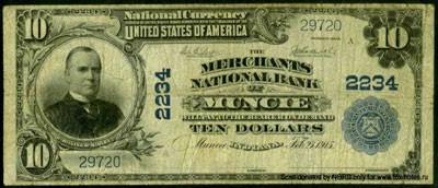 The Merchants National Bank of Muncie 10 dollars 1902