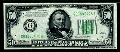 Federal Reserve Notes 50 dollars Series of 1934