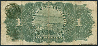 Banco del Estado de Mexico (México) 1 peso Febrero 9 DE 1914. Serie G.N.